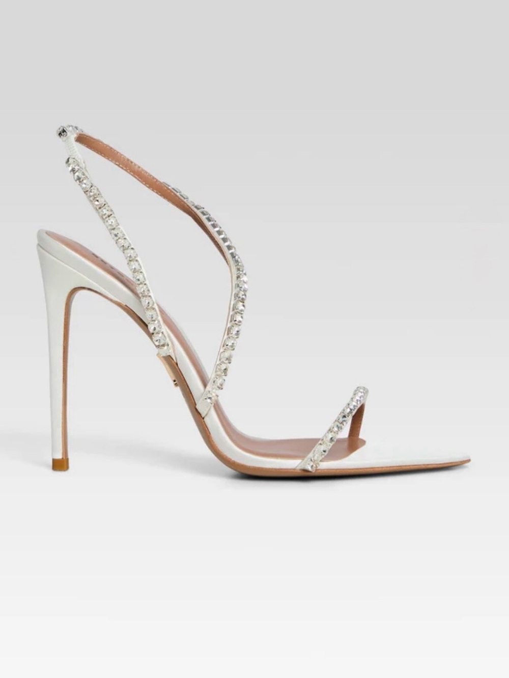 Retrofete Erminia Crystal-Strap White High Heel Sandals